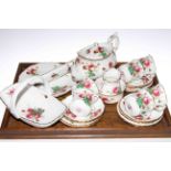 Collection of Hammersley 'Grand Mothers Rose' teaware