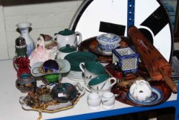 Royal Doulton figure 'The Polka', Denby Greenwheat teaware, parasol, glass, china,