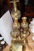 Collection of brass wares