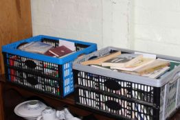 Two boxes of cricketing books mainly County cricket