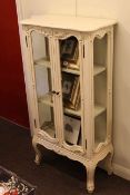 Continental style two door china cabinet