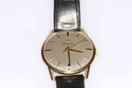 Marvin 9 carat gold chronometer with gold buckle, circa 1960's,