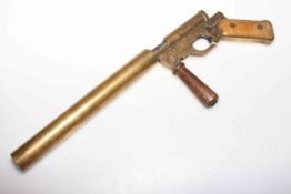 WWII brass line throwing pistol,