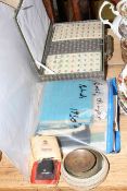 Mahjong set, Ronson lighter, folder with cards, stamps,