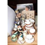 Tea china, character jugs, buttons, LP's,