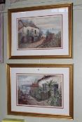 James Watson (1851-1936), Staithes and Runswick Bay, pair watercolours, each signed,