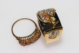 9 carat gold ring and another ring (2)