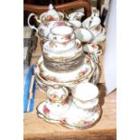 Royal Albert 'Old Country Roses' china including teapot,