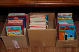 Three boxes of comic books and annuals