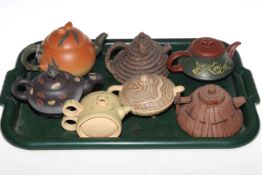 Collection of seven Chinese teapots