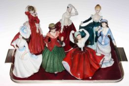 Collection of seven Royal Doulton figurines