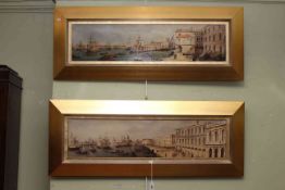Pair of decorative paintings of Venice