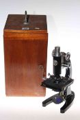 C. Baker London microscope and accessories No.