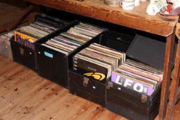 Large collection of LP and 45rpm records