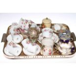 Royal Worcester coffee cans and saucers, cabinet cups and saucers, Noritake,