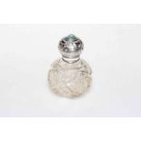 Silver top scent bottle,