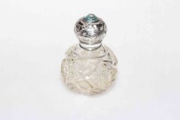 Silver top scent bottle,