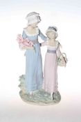 Lladro group of girls with flowers