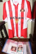 Signed Sunderland shirt and collection of signed photographs