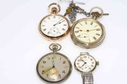 Doxa pocket watch, Elgin gold plated pocket watch,