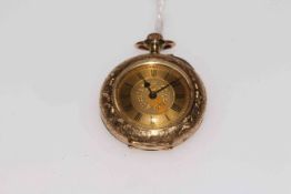 Continental 14 carat gold lady's pocket watch