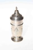 Silver caster with embossed decoration, Birmingham 1903,