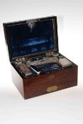 Victorian vanity box with interior fittings