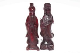 Pair Oriental figures