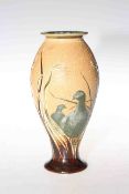 Royal Doulton Florence Barlow vase, with birds in reeds,