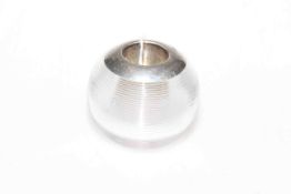 Silver mounted spherical glass match holder