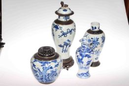 Collection of four pieces of Chinese blue and white,
