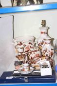 Collection of Masons Brown Velvet, Doulton Gladiator character jug, carver set, cake slice,