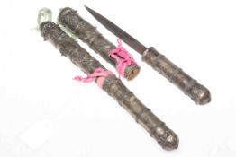Pair Oriental daggers with scabbards