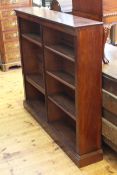 Early 20th Century mahogany open bookcase having six adjustable shelves, 117cm by 135.