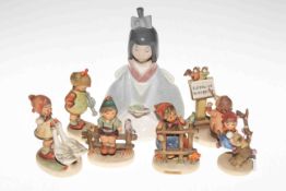 Collection of six Hummel figures and Nao girl (7)