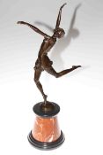 Bronze sculpture of girl dancer