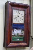 19th Century American mahogany veneered shelf clock,