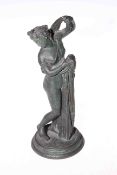 Bronze classical maiden figure