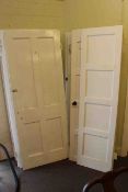 Collection of ten various painted panelled interior doors