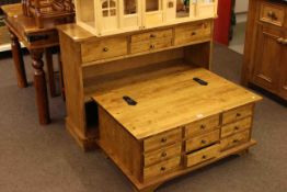 Laura Ashley four drawer open side cabinet and matching low storage table