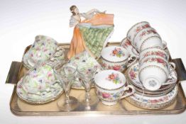Royal Doulton figure 'Ann', two part tea sets,