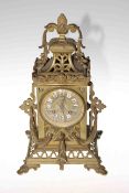 Victorian brass mantel clock