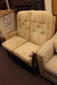 Button backed two seater settee