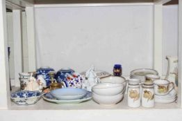 Denby tableware, small Coalport figure, two Oriental ginger jars,