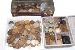 Three boxes of coins
