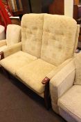 Button backed two seater settee