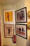 Pair Jack Vettriano prints,