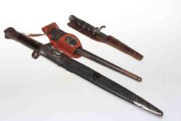 Two bayonets and hunting knife (3)