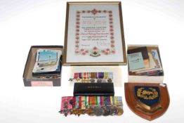Military memorabilia for Major James S Duncan MBE; including medals and MBE,