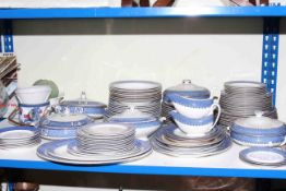 Collection of blue and white dinnerware etc.